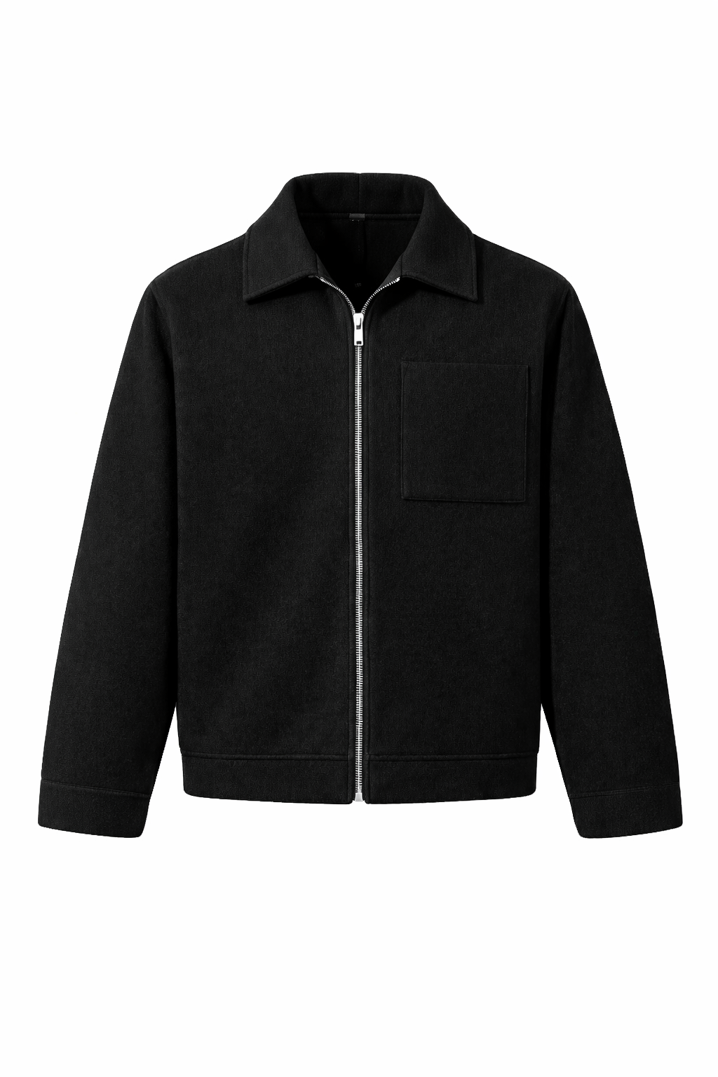 Zip Up Wool Blend Jacket